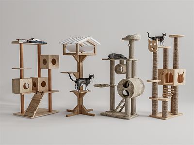 Modern cat climbing frame model