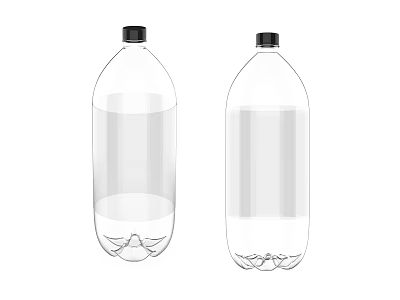 Transparent Ceramic Vessels with Black Lids and Decorative Base Design 3d model