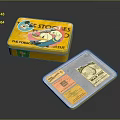 Vintage Storage Tins With Tom and Jerry Show Design And Transparent Lid Containing Colorful Labels