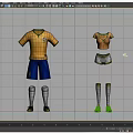Men's and Women's Brazilian Football Uniforms Yellow Jersey Blue Shorts Socks and Shoes