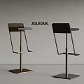 POLIFORM Modern Bar Stools With Sleek Contemporary Design And Black Brown Finishes