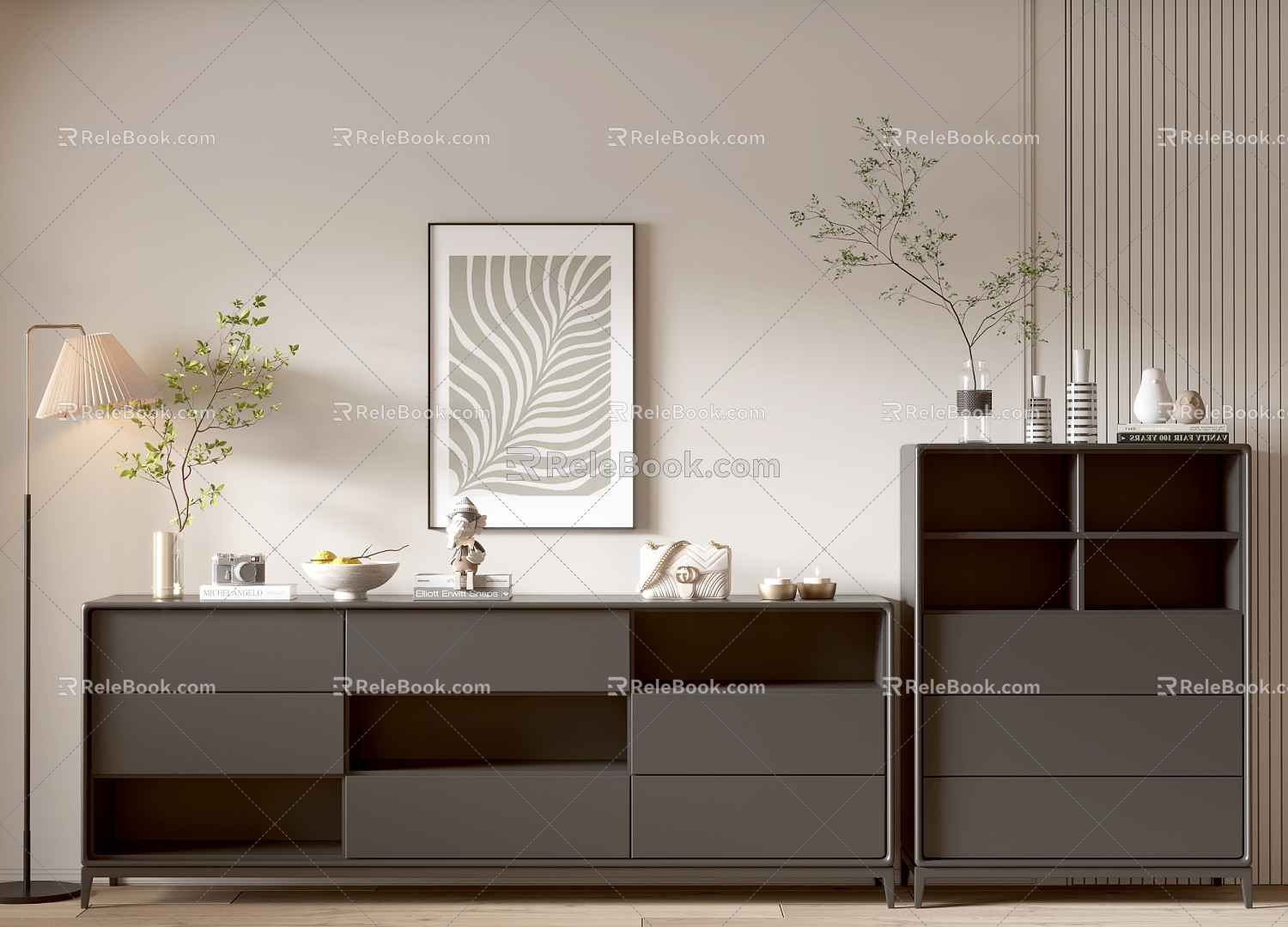 Black Cabinet Whole Cabinet Sideboard Cabinet Balcony Cabinet Locker Entrance Cabinet 3d model