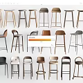 Various Modern And Classic Design Stools For Stylish Home Interior Decor 3d model