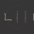 Wooden Stone Building Components With Various Shapes Arches And Wall Fragments