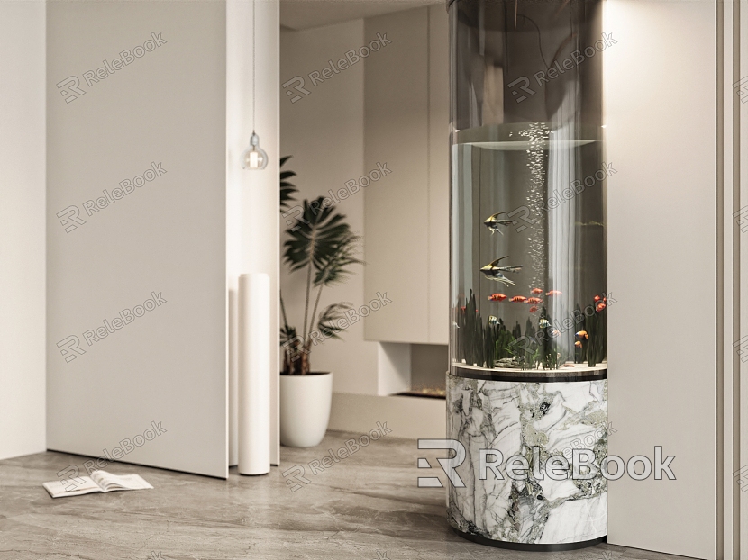 Modern fish tank model