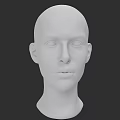 White Female Head Model 3D Rendering With Smooth Surface Against Dark Background