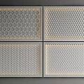 Modern Geometric Textured Wall Panel Design With Patterned Surfaces And Neutral Gray Tones 3d model
