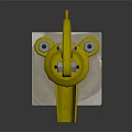 Vibrant Yellow Manual Water Pump With Sturdy White Base And Metal Parts