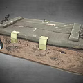 Vintage Wooden Storage Box With Metal Clasps Ropes And Loft Style Design