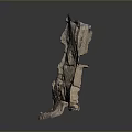 Wooden Stone Decorative Sculpture With Irregular Shape And Natural Texture