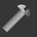 Metal Slotted Head Screw Threaded Cylindrical Shaft With Shiny Finish