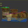 Rusty Oil Barrels And Metal Bucket As Improvised Weapon Display On Wooden Plank