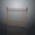 Ornate Wrought Iron Fence With Spiked Top Vertical Rails And Decorative Design