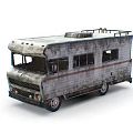 Vintage Metal RV With Roof Rack And Windows For Travel Journeys