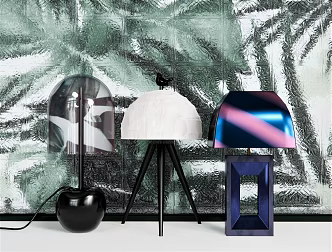 Modern table lamp reading lamp glass lamp decorative lamp art lamp lantern 3d model