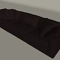 Black Leather Sectional Sofa with Plush Cushions and Modern Living Room Design