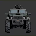 Rugged Military Off Road Vehicle With Camouflage Paint And Large Tires