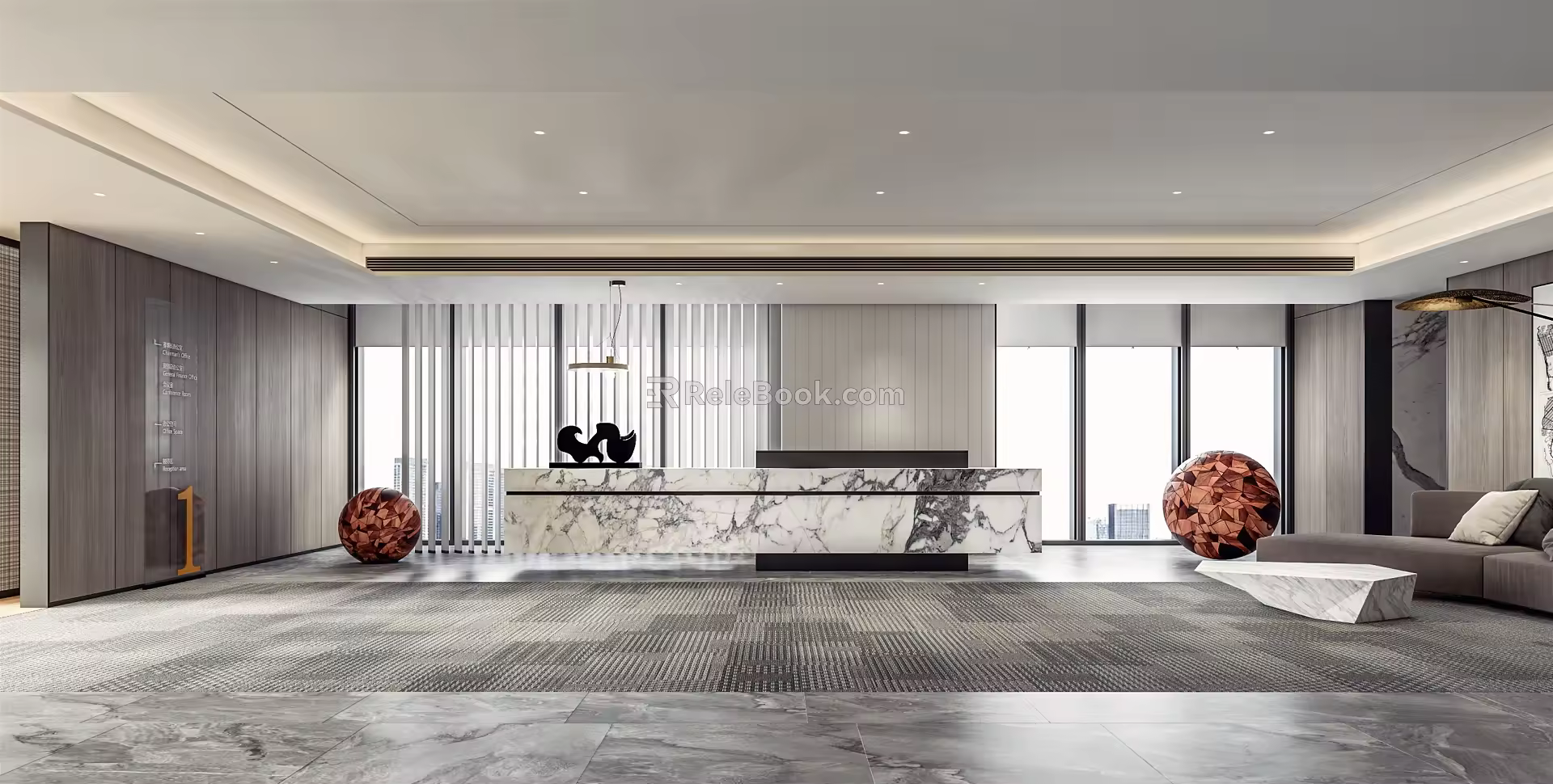 Modern Front Office Front Office 3d model