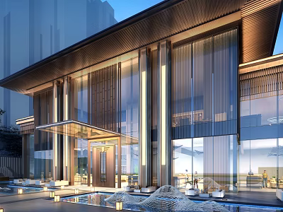 Modern Sales Office Building Sales Office 3d model