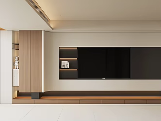 Modern TV background wall 3d model