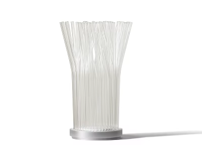 Elegant Modern Crystal Chandelier With Transparent Slim Rods And Silver Base 3d model