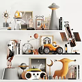 Creative Modern Decorative Ornament Set With Robot Planet Models Satellite Toy Car And Photo Frames
