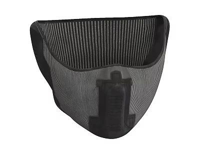Black Mesh Protective Face Mask With Breathable Design And Durable Structure 3d model