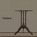 Poliform Wooden Modern Negotiation Table And Chairs With Three Legged Classic Design For Office
