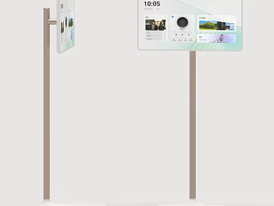 Standing Daily Electrical Appliances With Digital Screens Showing Time And 3d model