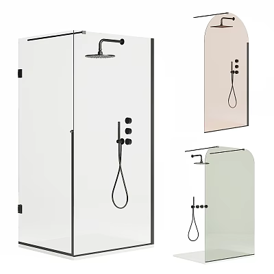 Stylish Shower Sauna Designs With Glass Enclosures 3d model