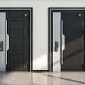 Modern password door security door 3d model