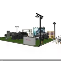 Outdoor Vehicle Display Event With Multiple Cars On Grass And Decorative Lights