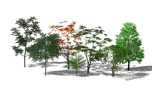 Modern Trees 3d model