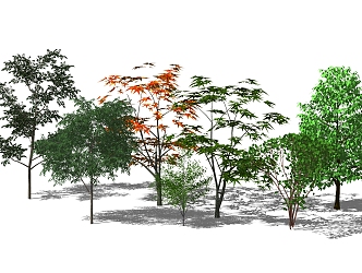 Modern Trees 3d model