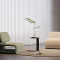 Modern Casual Sofa Combination Lazy Sofa 3d model