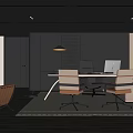 Modern Office Manager Office Desk and Chair Combination Office Sofa 3d model
