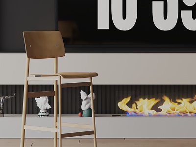 Modern Bar Chair 3d model