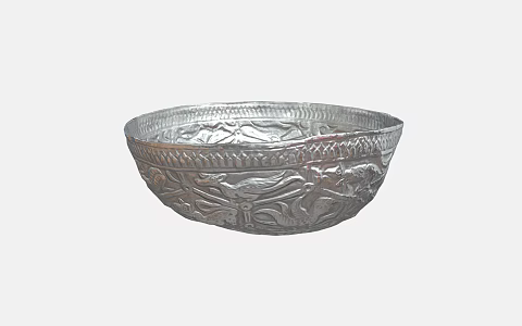 Chinese Silver Glass Wine Glass Water Glass Antique Cultural Relics 3d model