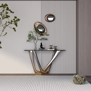 Modern Light Luxury Duan Jing Strip Porch 3d model