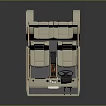 Modern Boat Interior Featuring Beige Seats Steering Wheel And Control Console 3d model