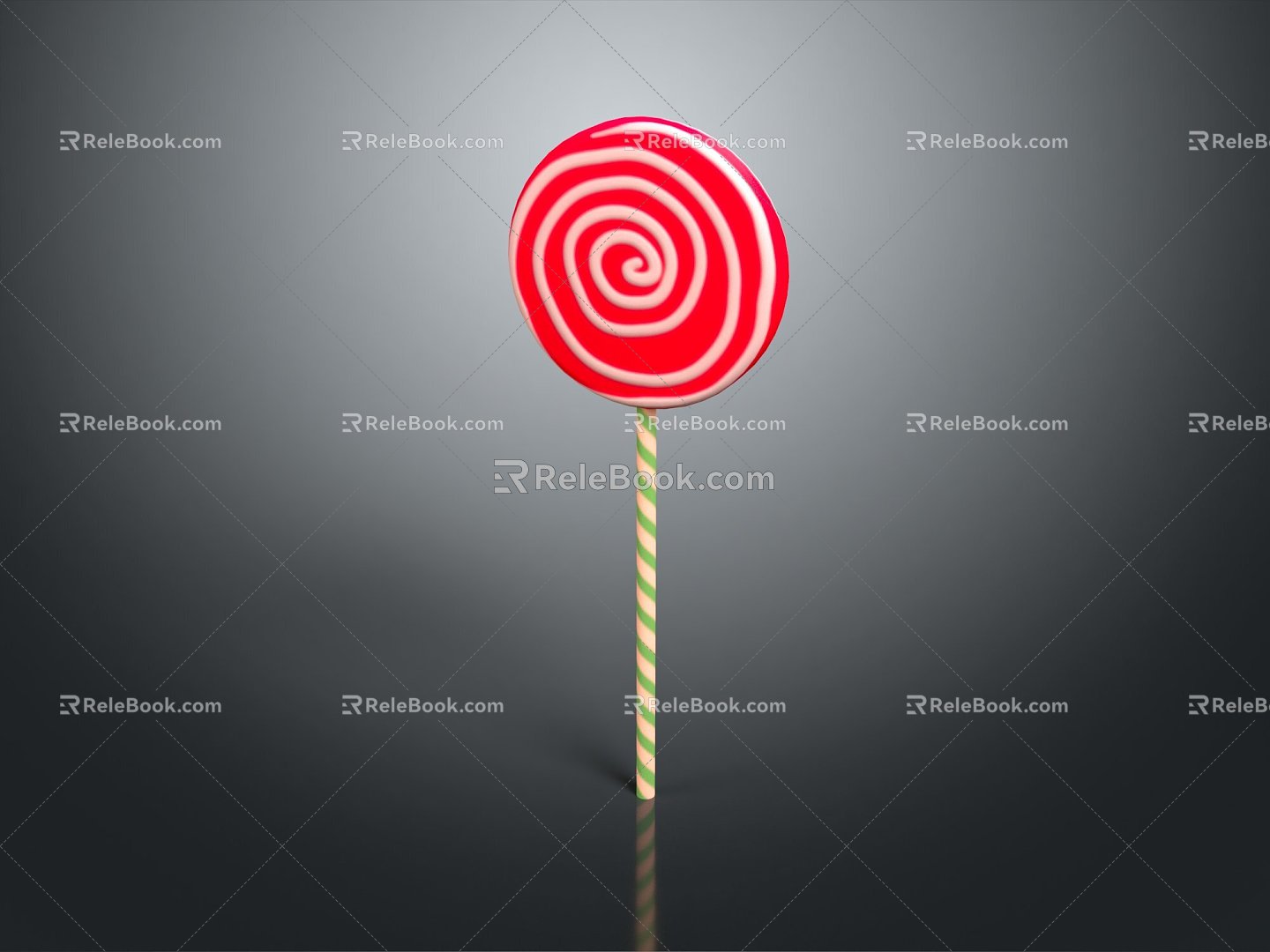 Modern lollipop fruit sugar candy 3d model