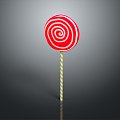 Modern lollipop fruit sugar candy 3d model