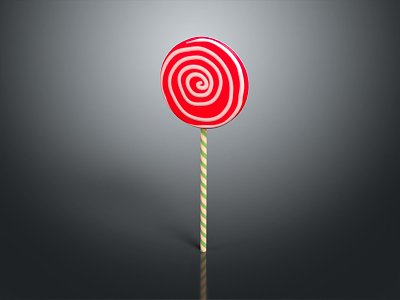 Modern lollipop fruit sugar candy 3d model