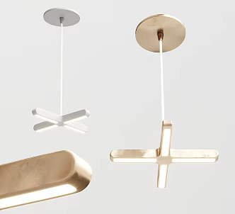 Modern chandelier metal simple chandelier 3d model