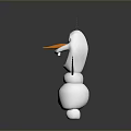 Happy Olaf Snowman Character With Open Arms And Smiling Face