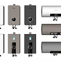 Various Modern Water Heaters Daily Electrical Appliances With White Black Gold Silver Styles