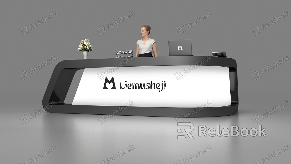 Modern reception desk model