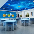 Modern classroom science and technology classroom 3d model