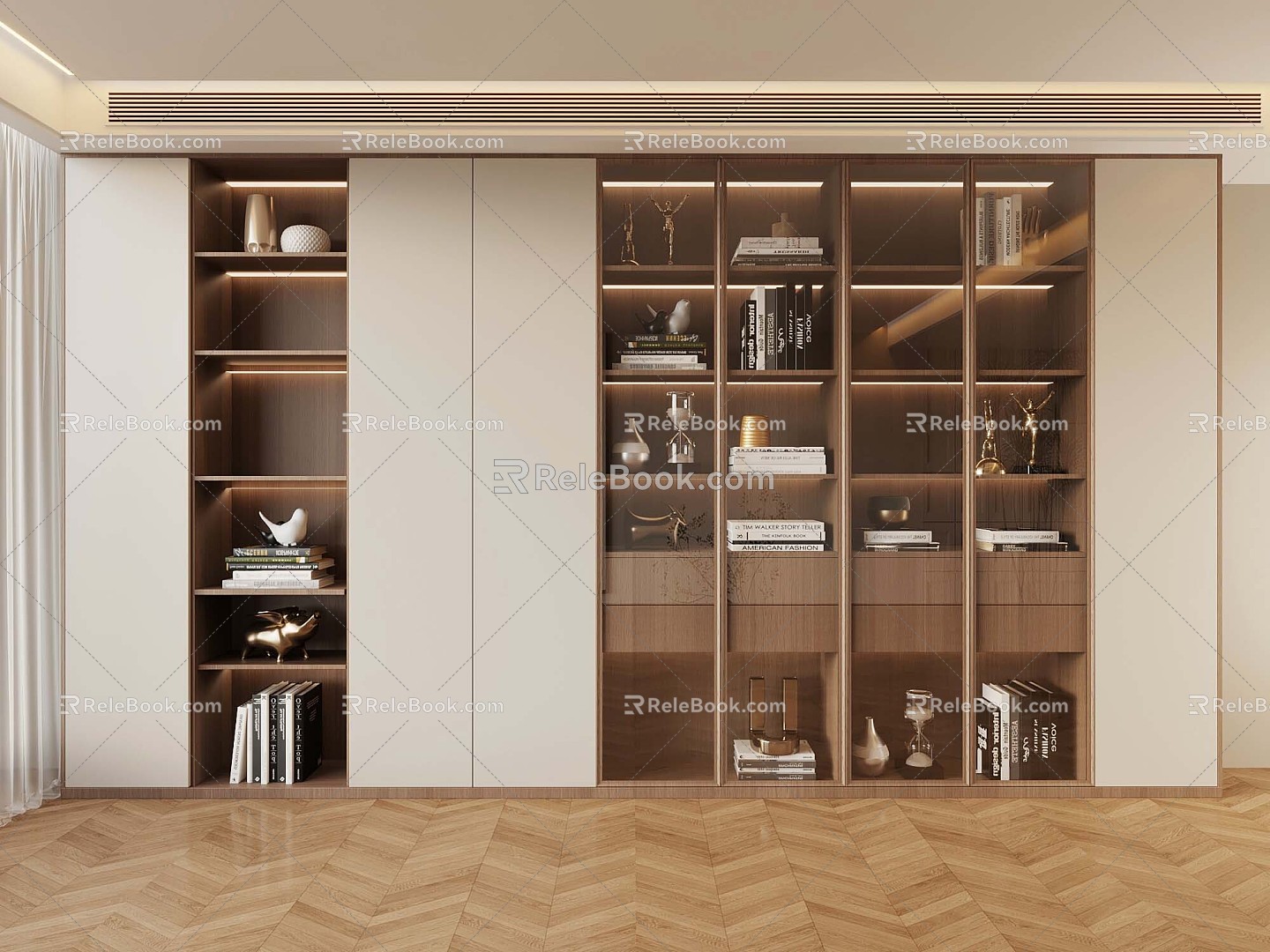 08 Bookcase Modern Bookcase 3d model