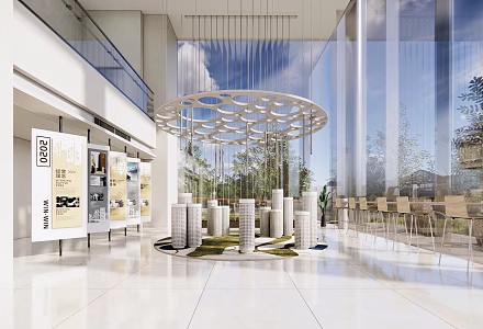 Modern Hall Office Hall Display 3d model